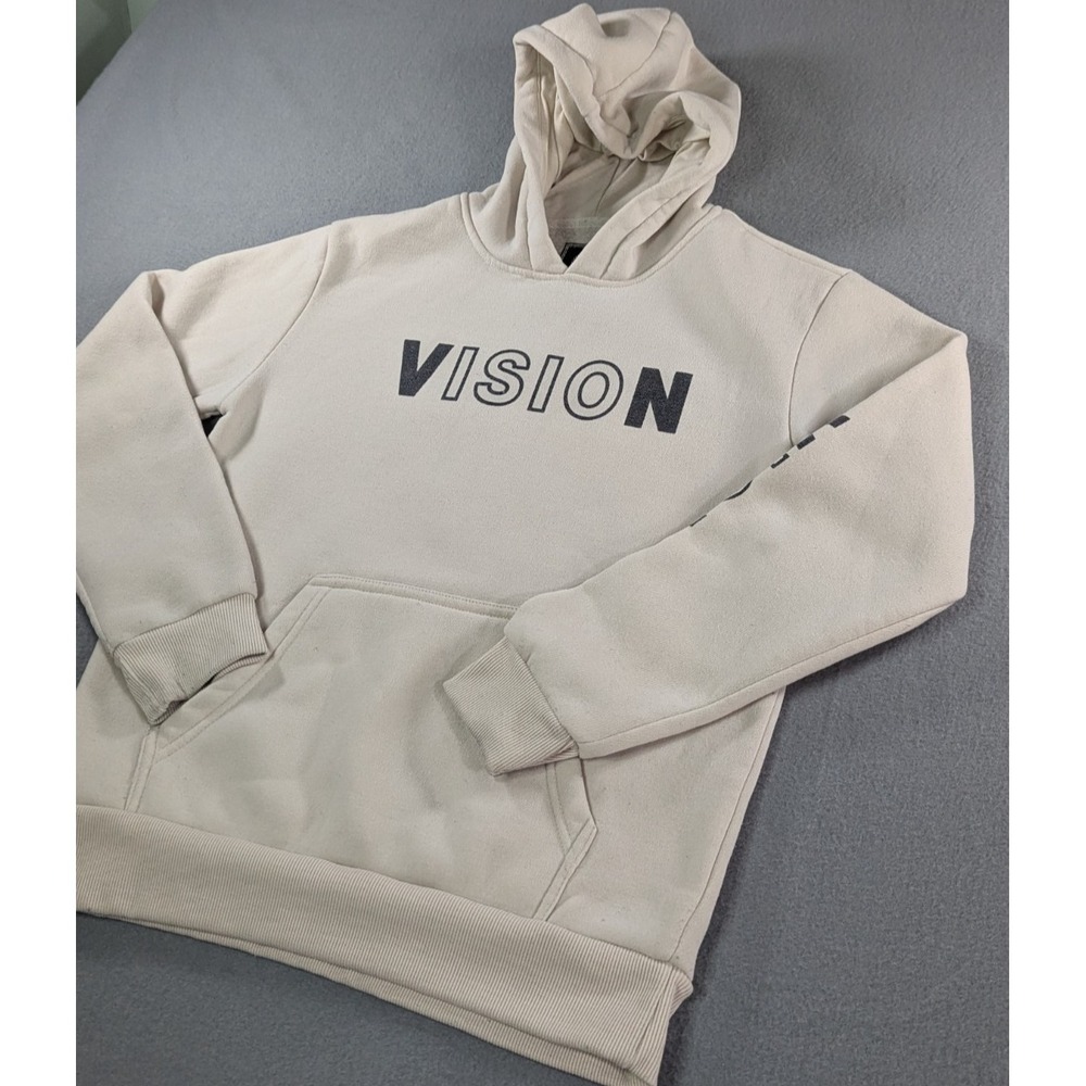 Chrome Edge CR24 Boys Vision Against All Odds Bear Hoodie Size 14-16 Beige Tan - Picture 4 of 14